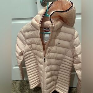Tommy Hilfiger Girls Pale Pink Hooded Packable Puffer Jacket